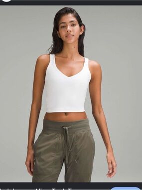 lululemon athletica White Tank Crop Top